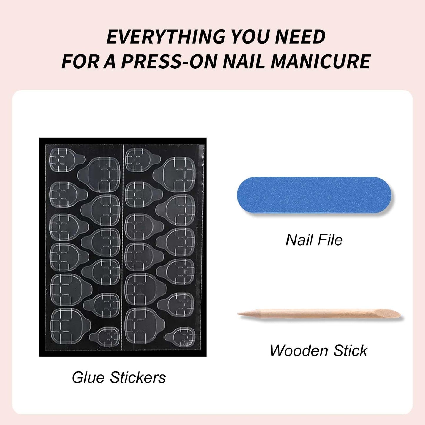 Gold Press on Nails Medium Almond Fake Nails with Design Glass Nude False Nails Press ons,Reusable Acrylic Nail Full Cover Glossy Glue on Nail Stick on Nails for Women Girls Manicure 24 Pcs