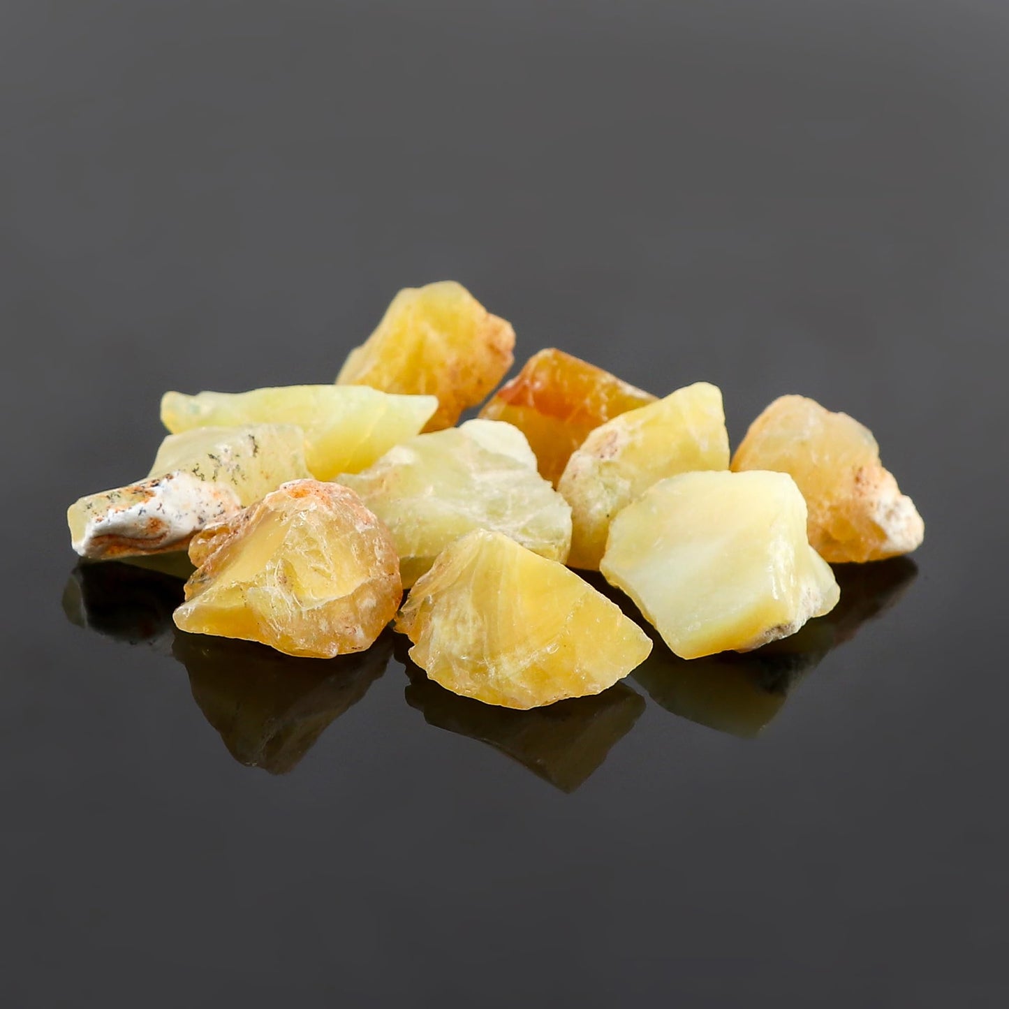 CRYSTALINES 5pcs Wholesale Natural Raw Yellow Opal Gemstone, Untreated Rough Stone, Bulk Loose Supplies, DIY Jewelry Making, Healing Crystals, Wire Wrapping, Birthstone, Gem Collection