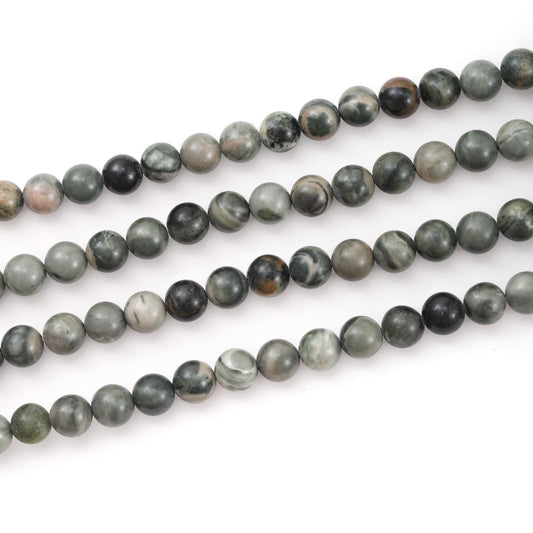10mm 38pcs DIY Natural Sinkiang Jade Stone Beads Round Healing Crystal Gemstone Loose Beads for Jewelry Making Handmade Bracelet Necklace