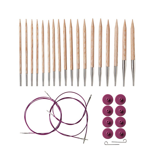 Knit Picks Options Wood Interchangeable Knitting Needle Set - US 4-11 (Sunstruck)