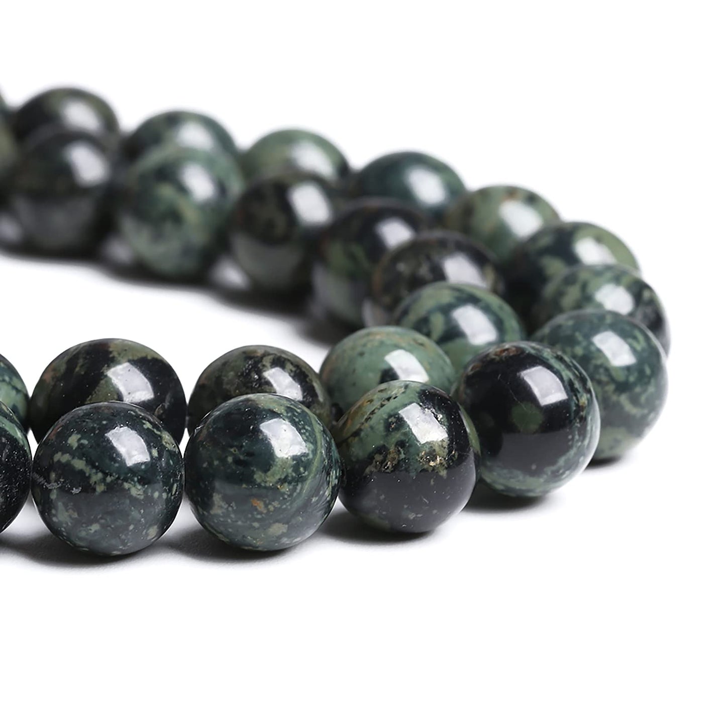 8MM 45PCS Natural Stone Kambaba Jasper Loose Beads for Jewelry Making DIY Bracelet Necklace