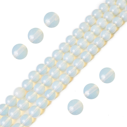 100pcs 8mm Opal Beads Natural Gemstone Beads Round Loose Beads for Jewelry Making