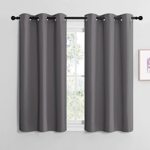 NICETOWN Blackout Curtains - Thermal Insulated Drapery Panels | Gray, 42 x 50 Inches (Two Panels)