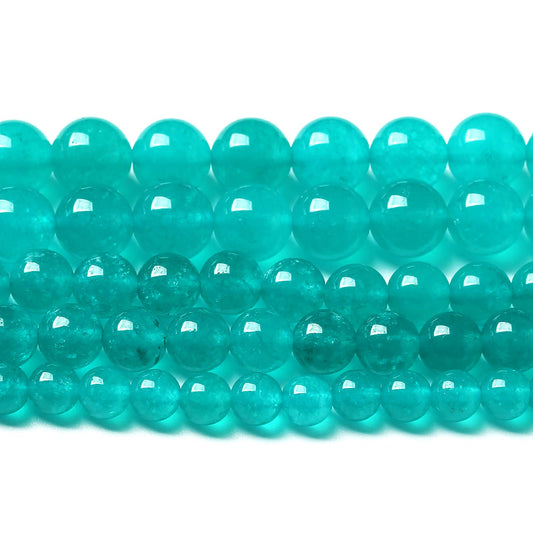 10MM 36PCS Natural Blue Amazonite Chalcedony Stone Crystal Loose Beads for Jewelry Making DIY Bracelet Necklace