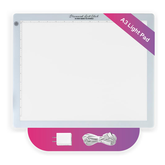 DIAMOND ART CLUB A3 Light Pad, USB LED Light Board for Diamond Painting and DIY Crafting, Diamond Art Tools and Accessories, 16.6" x 13.5"