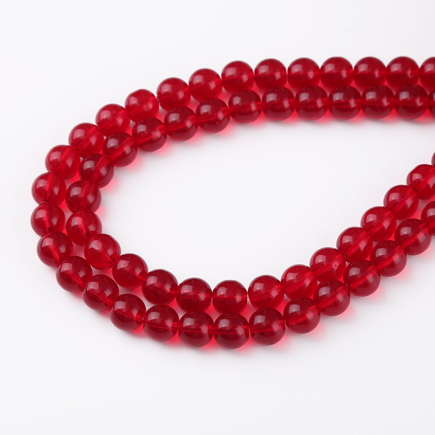 95PCS 4MM Garnet Red Glass Beads Stone Beads Natural Gemstone Bead Crystal Healing Energy Jewelry Making DIY 16 inches