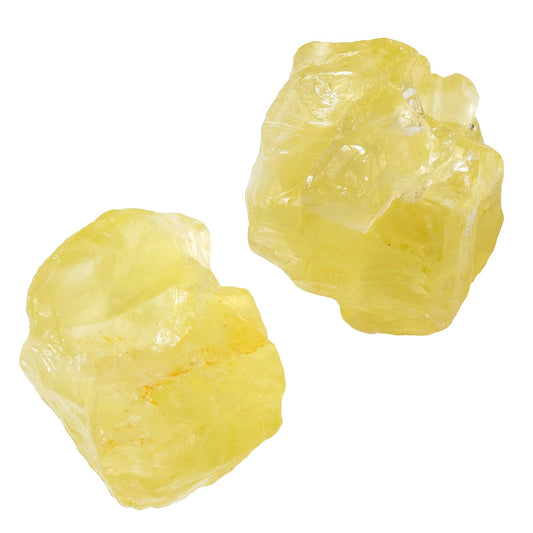 Apengshi Citrine Raw Crystals 2PCS Natural Rough Rocks Healing Crystal and Stones DIY Raw Stones Meditation Fountain Garden Home Decor