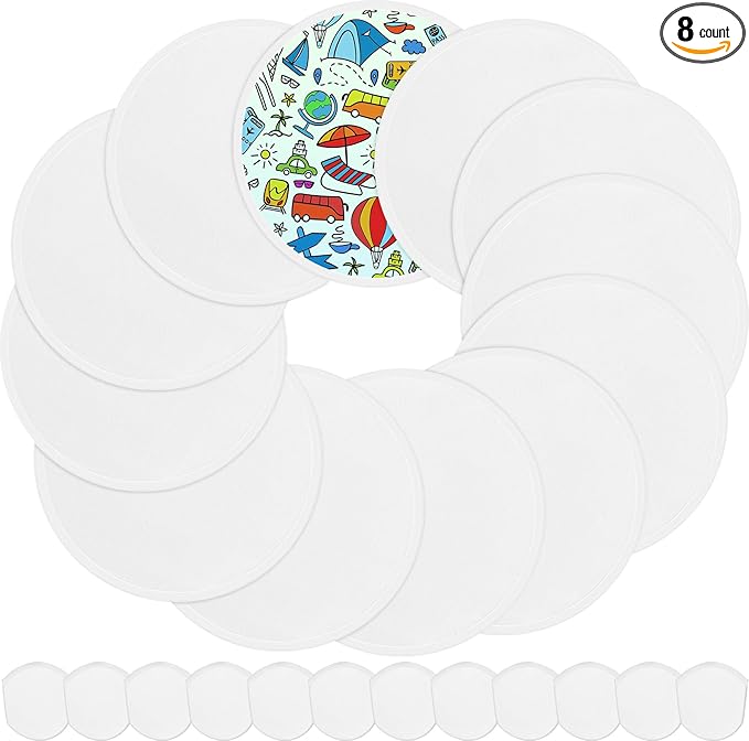 Gejoy Foldable Flying Disc Fans Bulk with Bags 9.8 Inch DIY Sublimation Handheld Cooling Fan Beach Flying Disc for Summer Outdoor Games Activities Birthday Wedding Party Favors
