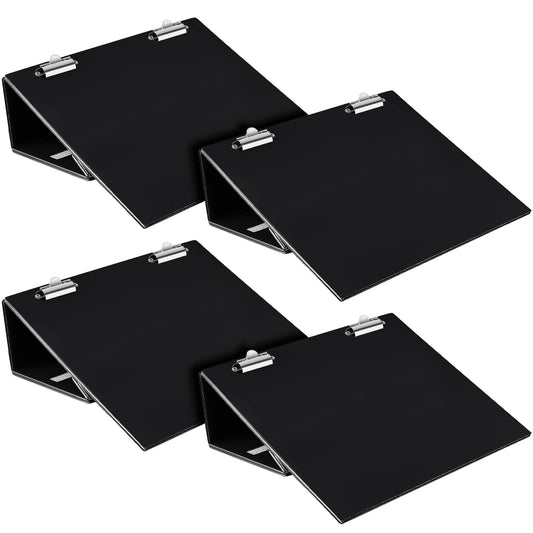 Skyygemm 14 x 12 Inch Folding Slant Board for Writing Kids Black Large Sloped Surface Clipboard to Improve Handwriting Legibility Posture Endurance for Office Classroom Tool(4 Pcs)