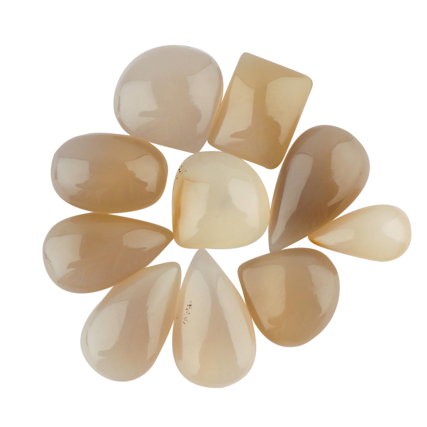 CRYSTALIS 100 carats Natural Grey Chalcedony Loose Gemstone Wholesale Bulk Cabochons Jewelry Making Supply, Chakra & Healing Polished Stones, Wire Wrapping, DIY, Gem Collection [12-16mm]