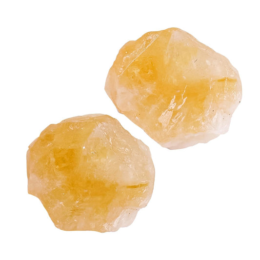 Apengshi Brazil Citrine Raw Crystals 2PCS Natural Rough Rocks Healing Crystal and Stones DIY Raw Stones Meditation Fountain Garden Home Decor