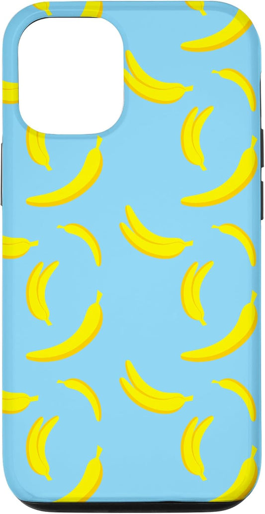 Banana Tropical Fruit Cases 12/12 Banana Lover Blue Cover Tropical Fruit Pattern Gift Case for iPhone Pro