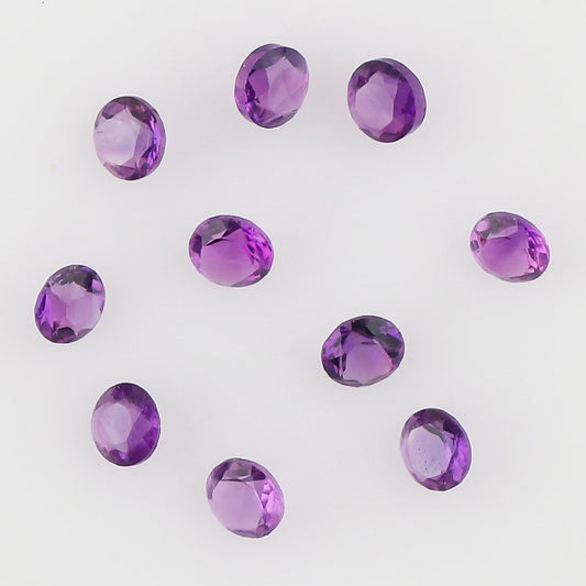 10 PCS,3x3 MM,YASHEE Natural Amethyst Gemstone, Brilliant Cut, Round Shape, Jewelry Making Supply, Chakra Energy Healing Polished Gemstone, Real Crystal Collection, Birthstone, Wholesale deal