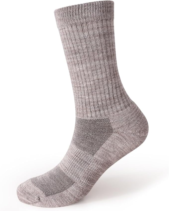 EnerWear 4 Pack Women's Merino Wool Outdoor Hiking Trail Crew Sock