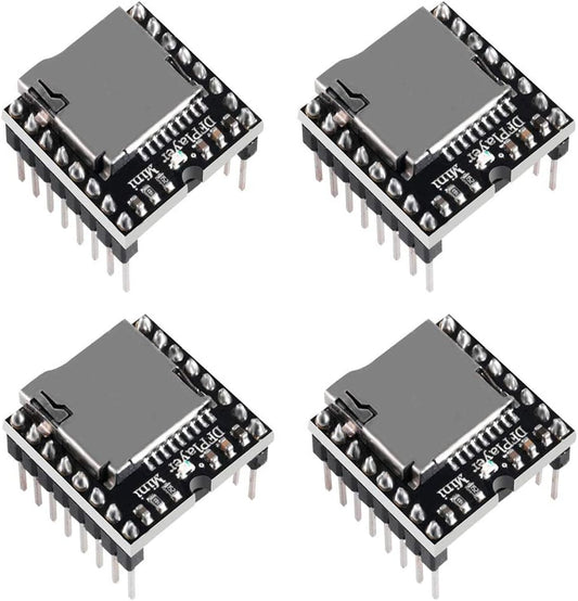 AOICRIE 4pcs MP3 R3 Dfplayer Mini Player Module Compatible with for Voice Module DIY DFPlayer Mini Voice Decode Board