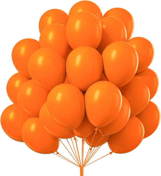 PartyWoo Orange Balloons - 101pcs 12 Inch Fall Latex Helium Balloons for Birthday & Baby Shower Decor