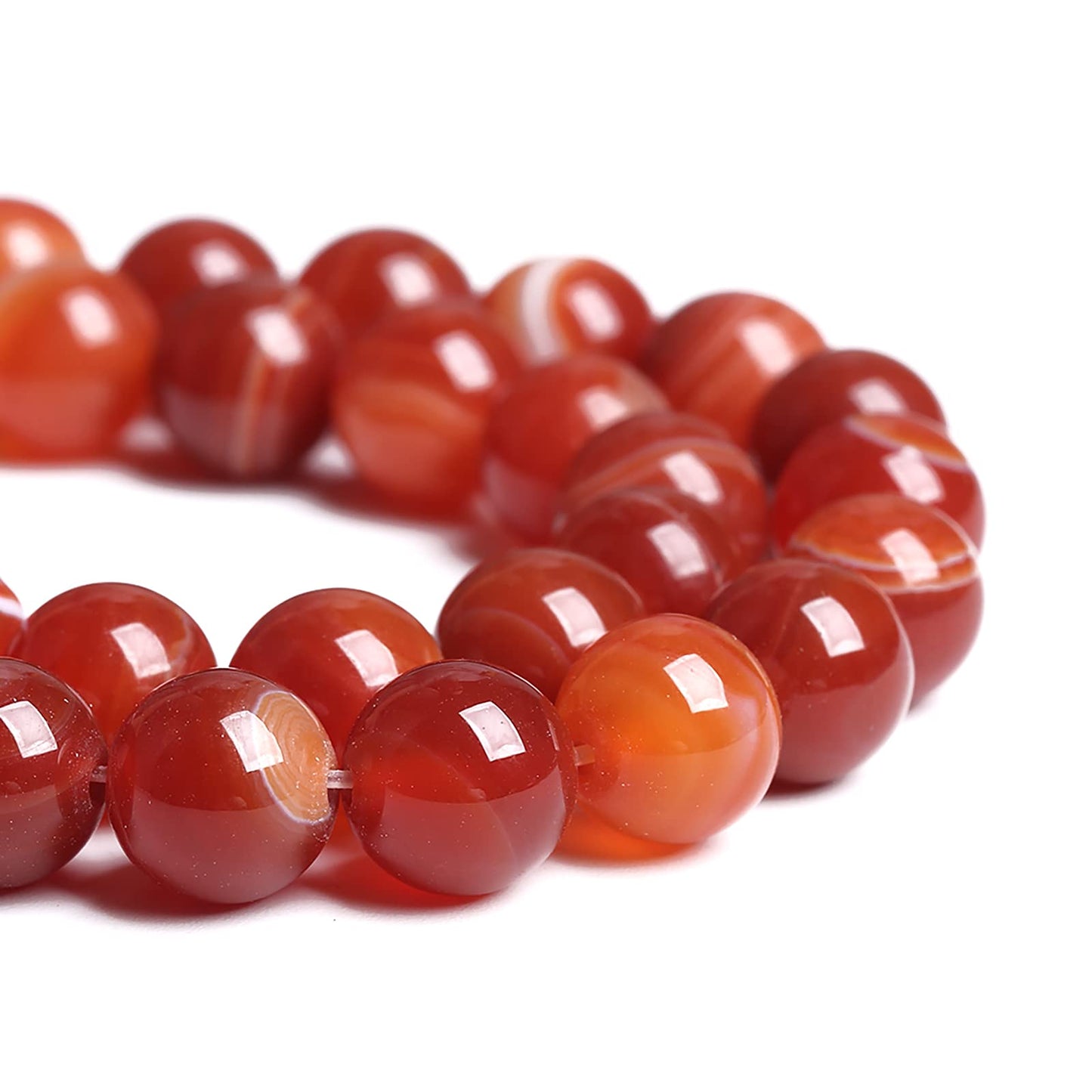 6MM 60PCS Natural Stone Red Agate Onyx Loose Beads for Jewelry Making DIY Bracelet Necklace