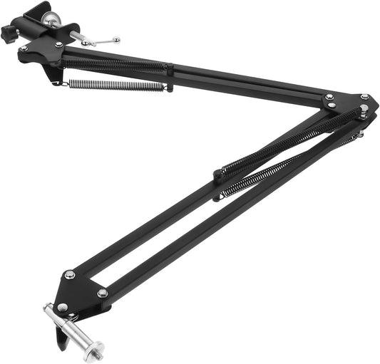 Alipis 1/4 Metal Webcam Stand Scissor Arm Desktop Camera Clamp Mount with Screw for Live Streaming and Video Recording