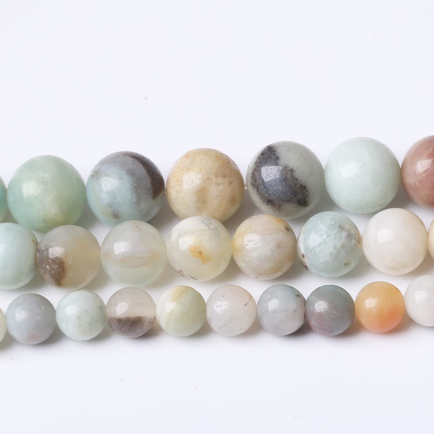36PCS 10MM Natural Amazonite Beads Round Loose Stone Beads for Jewelry Making DIY Energy Stone Healing Power Bracelet 15"