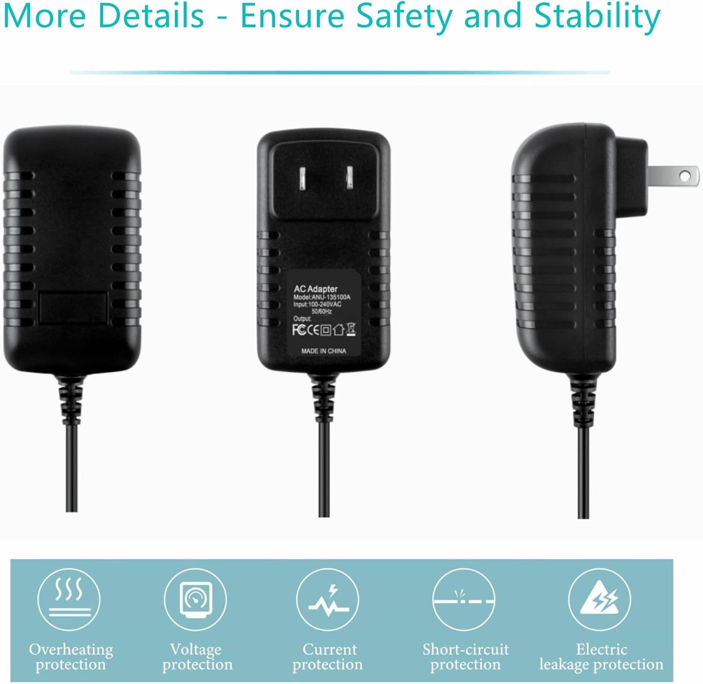 Dysead 02002850 2 AC/DC Adapter Compatible with Mastertech Vetronix OBD II Diagnostic Tester Power Supply Cord Cable PS