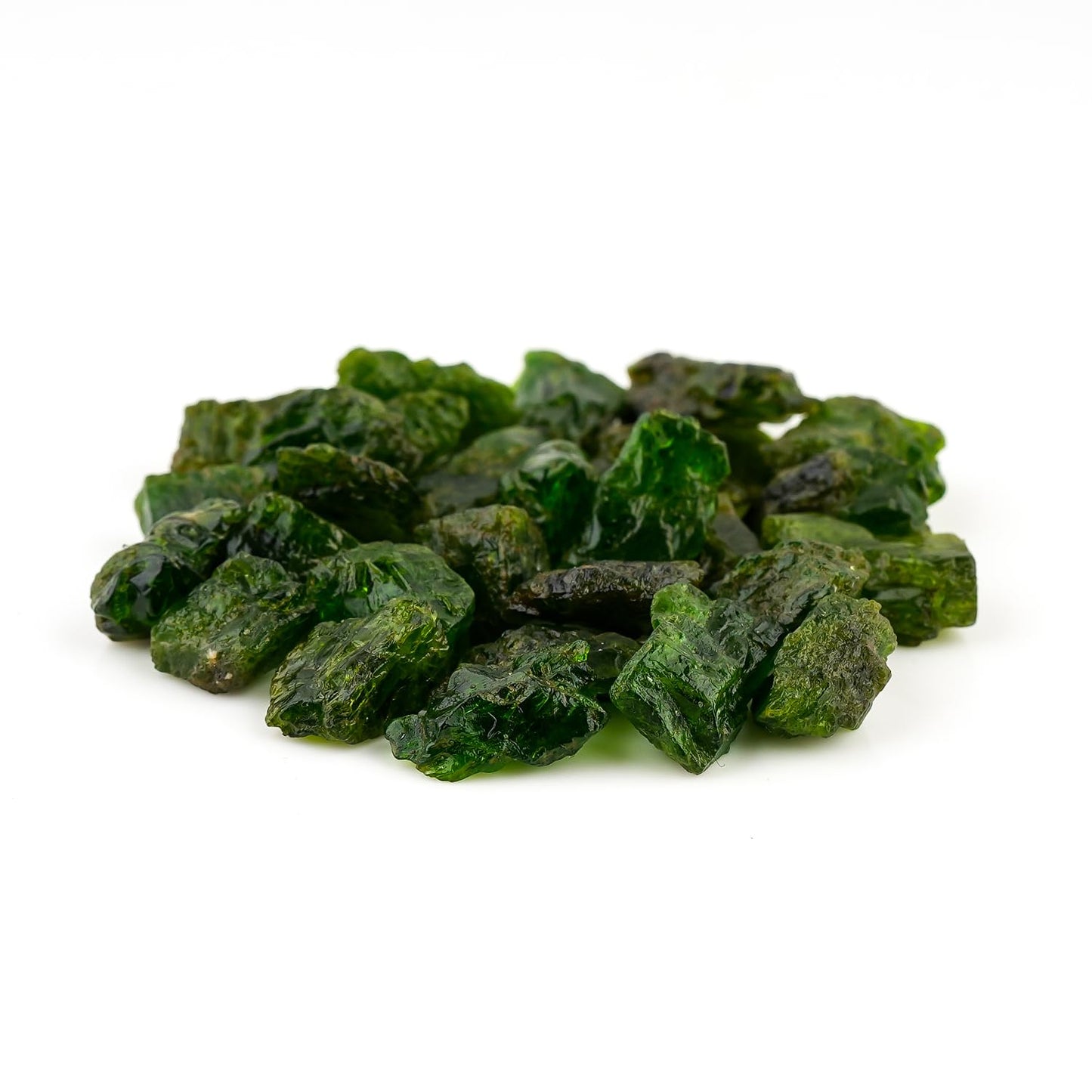 ColouredRocks 100 carats Chrome Diopside Crystals, Raw Stones, Rough Gemstones, Jewelry Making Supply, Cabbing, Polishing, Cutting, DIY, Crafts (25+pcs) (8-12mm)