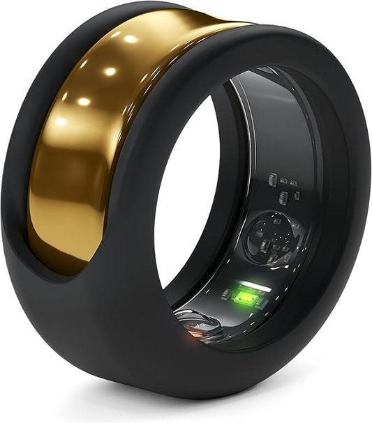 Rinfit Smart Ring Protector - Silicone Ring Enhancer for Active Lifestyle and Gym - StyleFit U.S. Design Patent - Black, Size 6