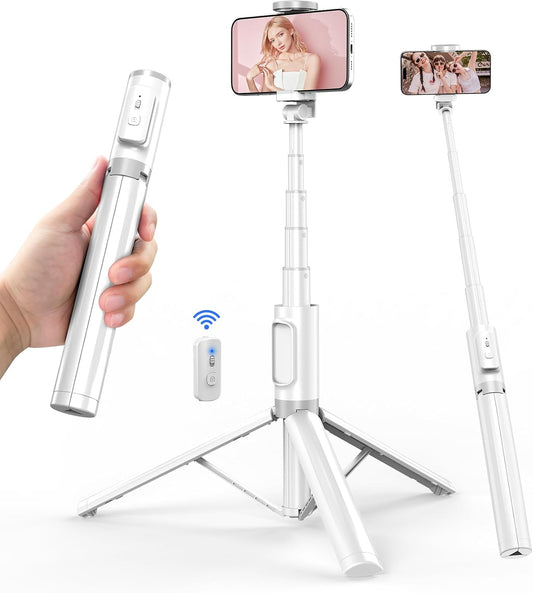 ACKIMA Selfie Stick Tripod - Tripod for iPhone with Remote, Lightweight Phone Stand for Android, Extendable Phone