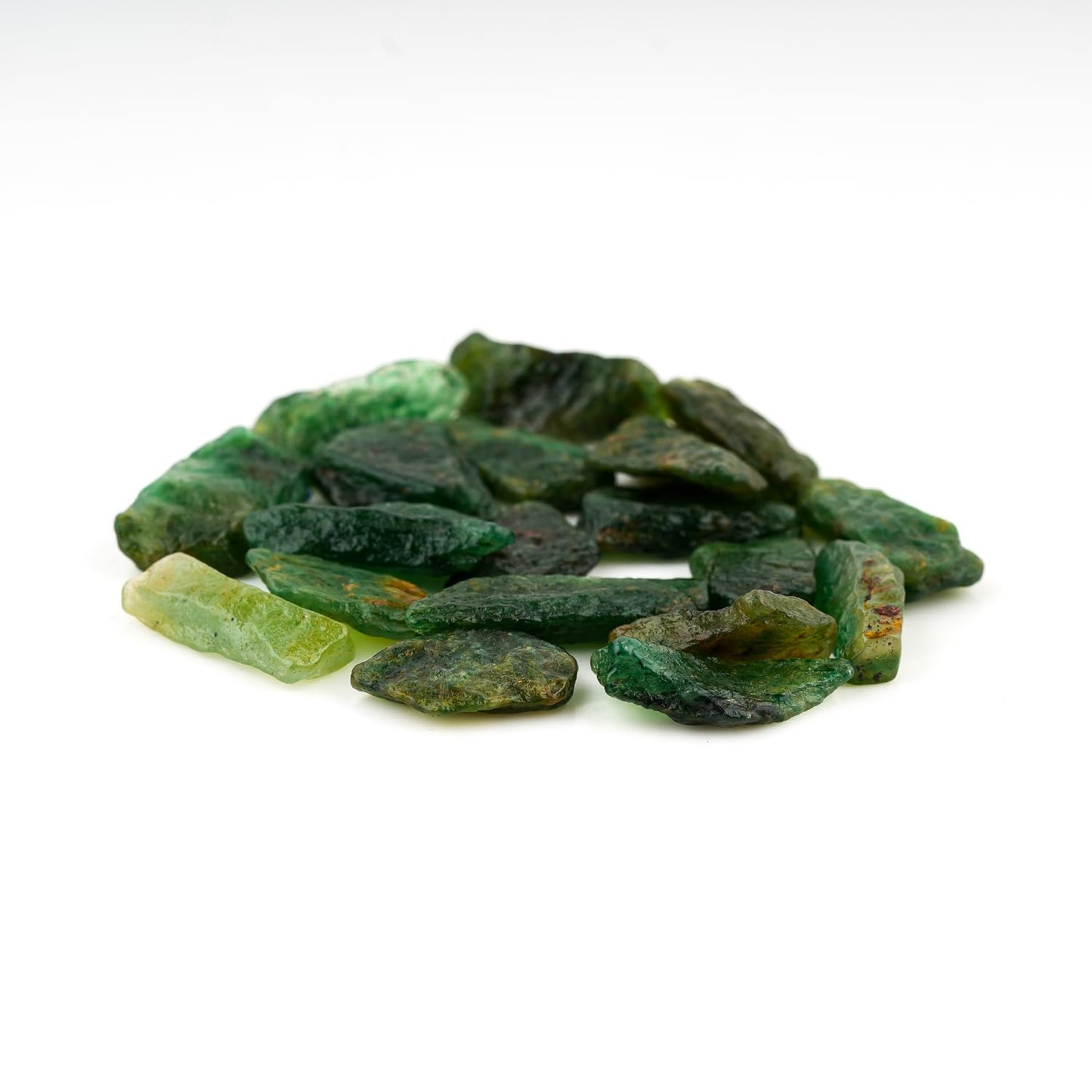 ColouredRocks 100 carats Green Aventurine Crystals, Raw Stones, Rough Gemstones, Jewelry Making Supply, Cabbing, Polishing, Cutting, DIY, Crafts (16-18pcs) (10-15mm)