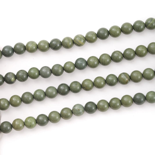 10mm 38pcs DIY Natural Green Tea Stone Beads Round Healing Crystal Gemstone Loose Beads for Jewelry Making Handmade Bracelet Necklace