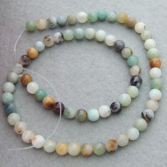 10mm Round Amazonite Stone Loose Beads for Jewelry Making Natural Gemstone Semi Precious 15 Inch(36-38pcs/Strand)