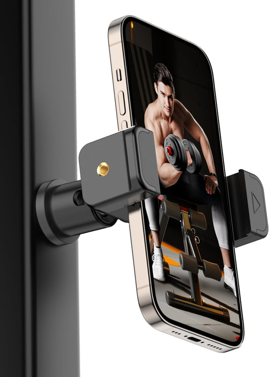Amxellenware 360Adjustable, 4-7" Gym Magnetic Phone Holder, Portable Magnetic Phone Holder Mount for Gym, Attaches