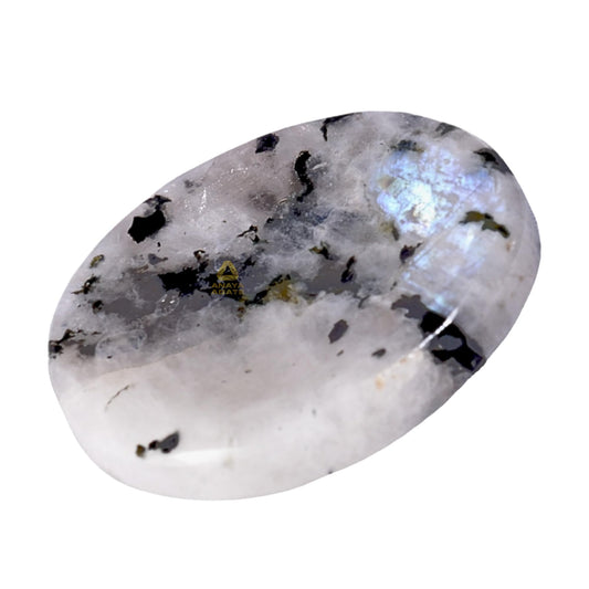 Anaya Agate Rainbow Moonstone Worry Stones Certified Crystal Thumb Worry Stone for Anguish, Relaxing and Soothing Balance Stones for Meditation, Stress Relief Crystals and Healing Stones for Men Women