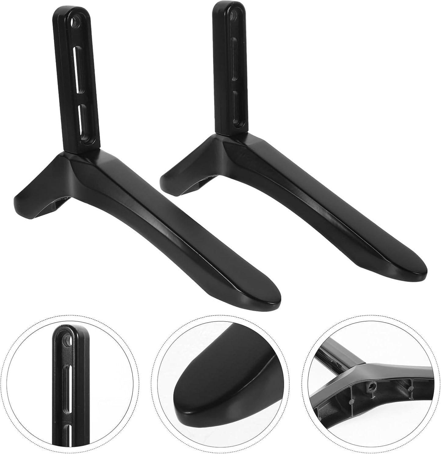 CONGARTENO TV Support Bracket with Screws Black TV Base Pedestal Stand Support for Household Entertainment Furniture