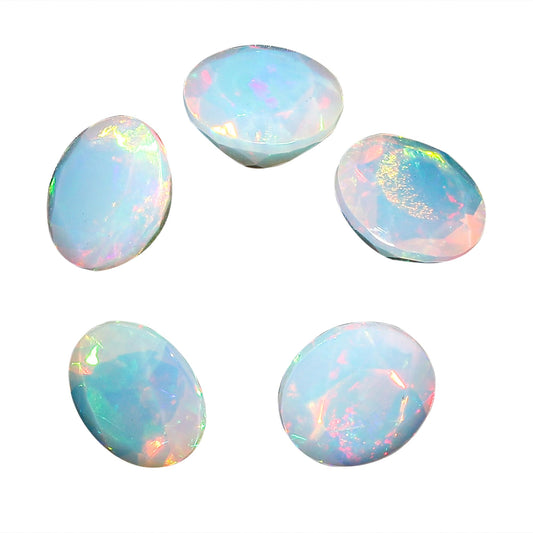 2 Pcs,7X7 MM, YASHEE Natural Ethiopian Opal,Briliant Cut, Round, Shape, Jewelry Making Supply, Chakra Energy Healing Gemstone, Real Crystal, Birthstone, Wholesale deal