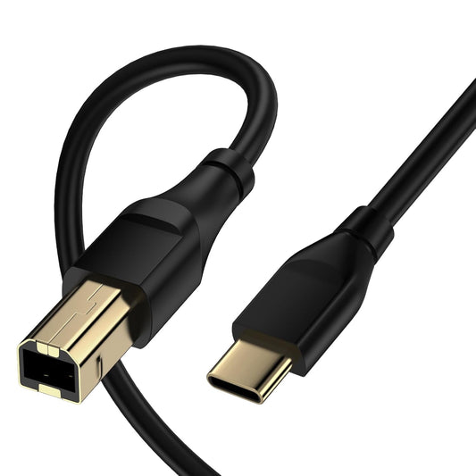 10 USB C Printer Cable Feet Long USB B to USB C Printer Scanner Cord to Computer for MacBook Pro/Air, iPad Pro/Air, HP