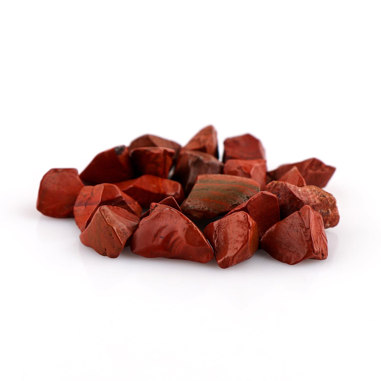 CRYSTALIS 100cts Natural Red Jasper Polished Raw Crystals, Loose Gemstone Wholesale Bulk Rough Jewelry Making Supply, Chakra And Healing Raw Stones, Wire Wrapping, DIY, Tumbling, Gem Collection
