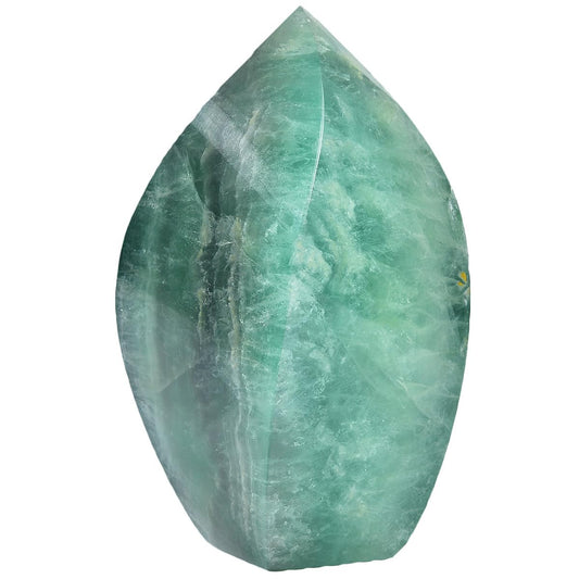 JIC Gem Green Fluorite Crystal Natural Healing Crystal Point Large 4 Sides Tower Fluorite Stone Energy Gemstone Home Decor 1.1-1.7 Lbs