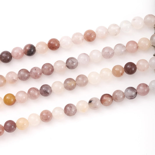 10mm 38pcs DIY Natural Violet Stone Beads Round Healing Crystal Gemstone Loose Beads for Jewelry Making Handmade Bracelet Necklace