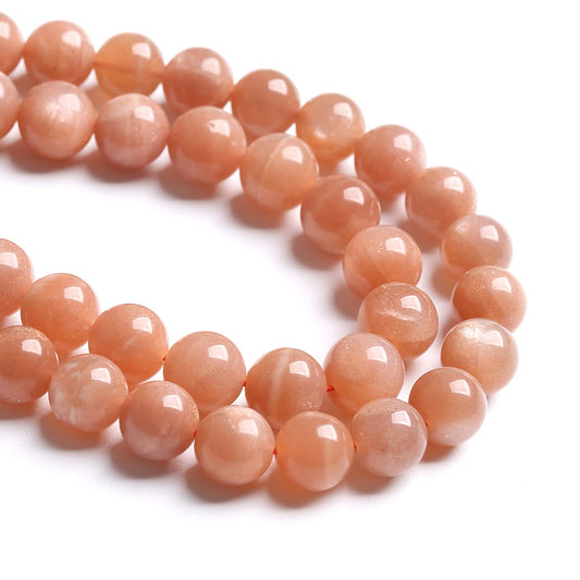 10MM 36PCS Natural Stone Sunstone Gemstone Loose Beads for Jewelry Making DIY Bracelet Crystal Beads