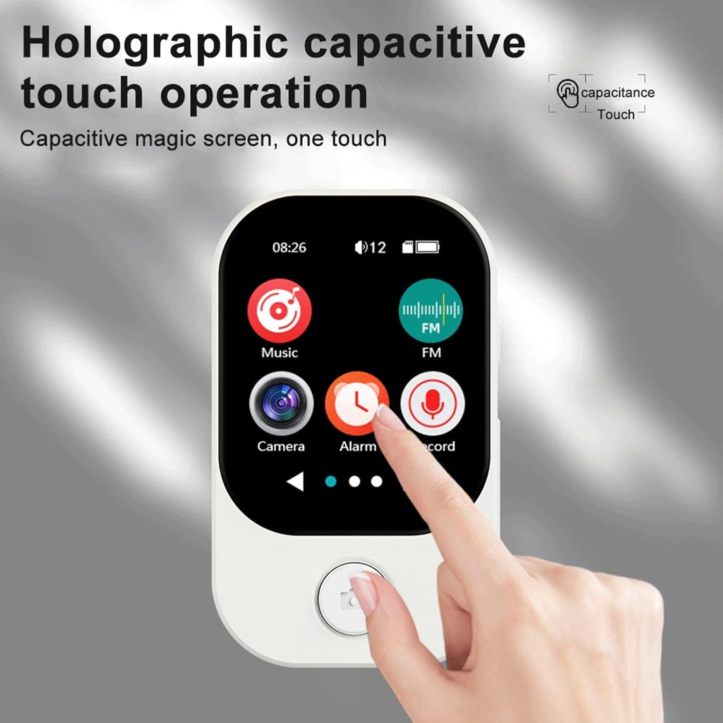 Bewinner Mp3 2.01 Inch 720p (8G Player, Touch Screen Video Recording Music Recording for Traveling Small Memory Card)