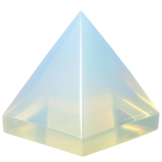 Amazing Gemstone Opalite Pyramid Crystal Healing Stones - 2" Great Pyramid Figurine of Natural Stone Pyramid for Meditation, Reiki, Chakra Balancing and Crystal Pyramids Grid