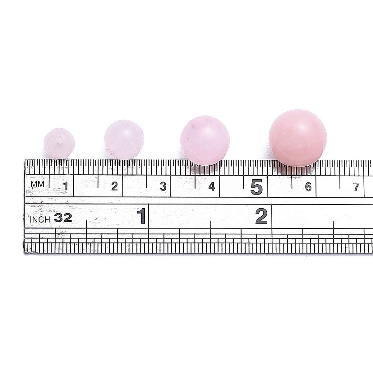 BEADIA Natural Rose Quartz Crystal Stone Round Loose Semi Gemstone Beads for Jewelry Making 4MM 89PCS