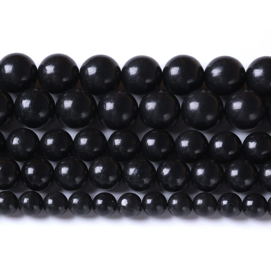 160PCS 4MM Natural Stone Shungite Beads Crystal Loose Beads for Jewelry Making DIY Bracelet