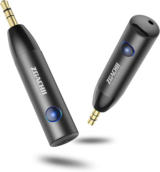 ZOACHII 5.0 3.5mm [1 Bluetooth Aux Adapter for Car, Wireless Bluetooth Audio Receiver with Jack for Vehicle Truck Home