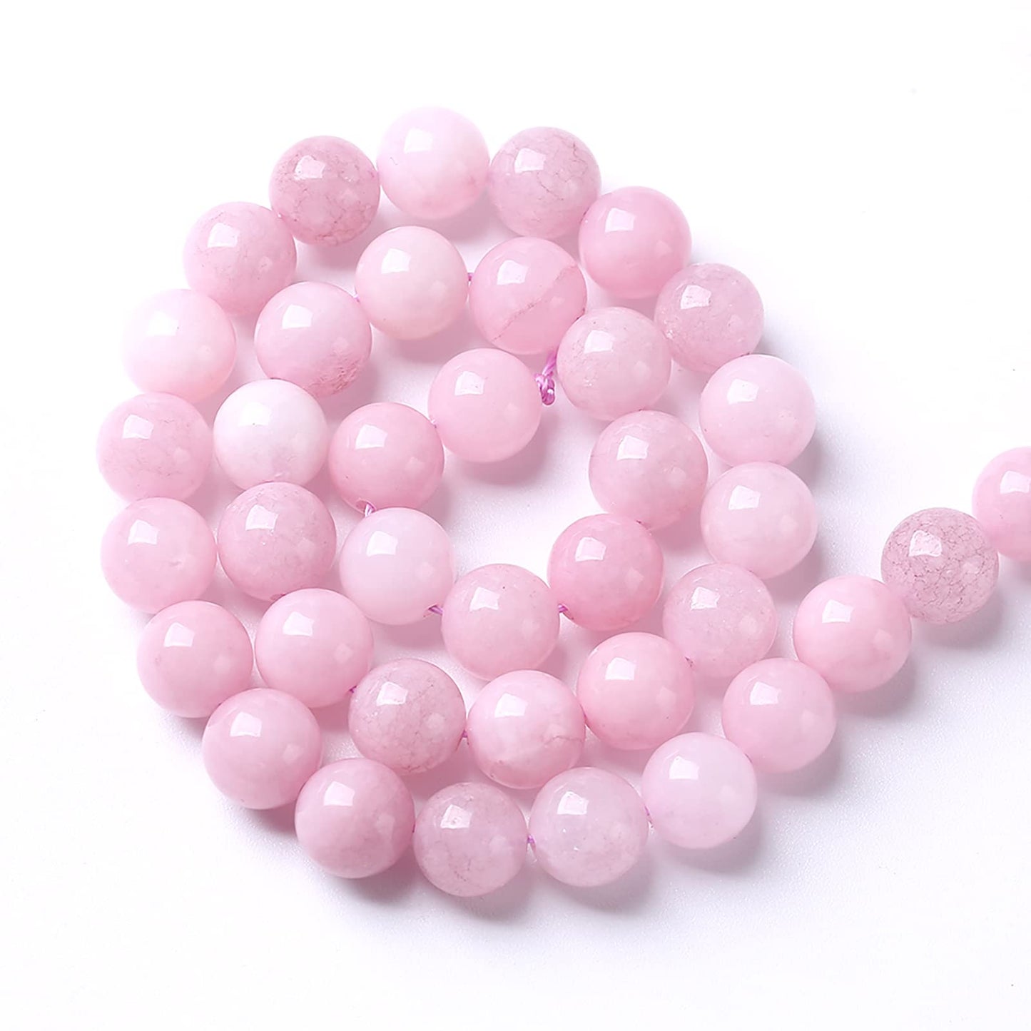 6MM 60PCS Kunzite Beads Round Loose Beads for Jewelry Making DIY Bracelet Necklace Crystal