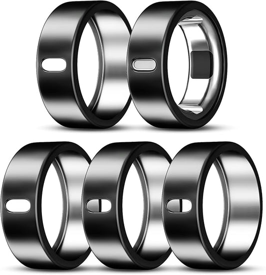 5 Pack Cover Compatible with Oura Ring Gen 4/Oura Ring Gen 3 Horizon/Heritage, Surport Charging with Cover on, Anti-Scratch TPU Protector for Oura Rings Accessories Women Men (Size 9)