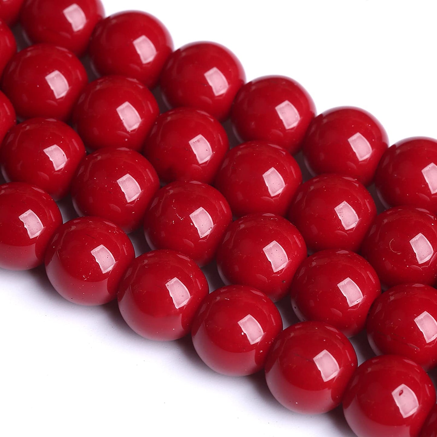 6MM 60PCS Dark Red Glass Crystal Loose Beads for Jewelry Making DIY Bracelet