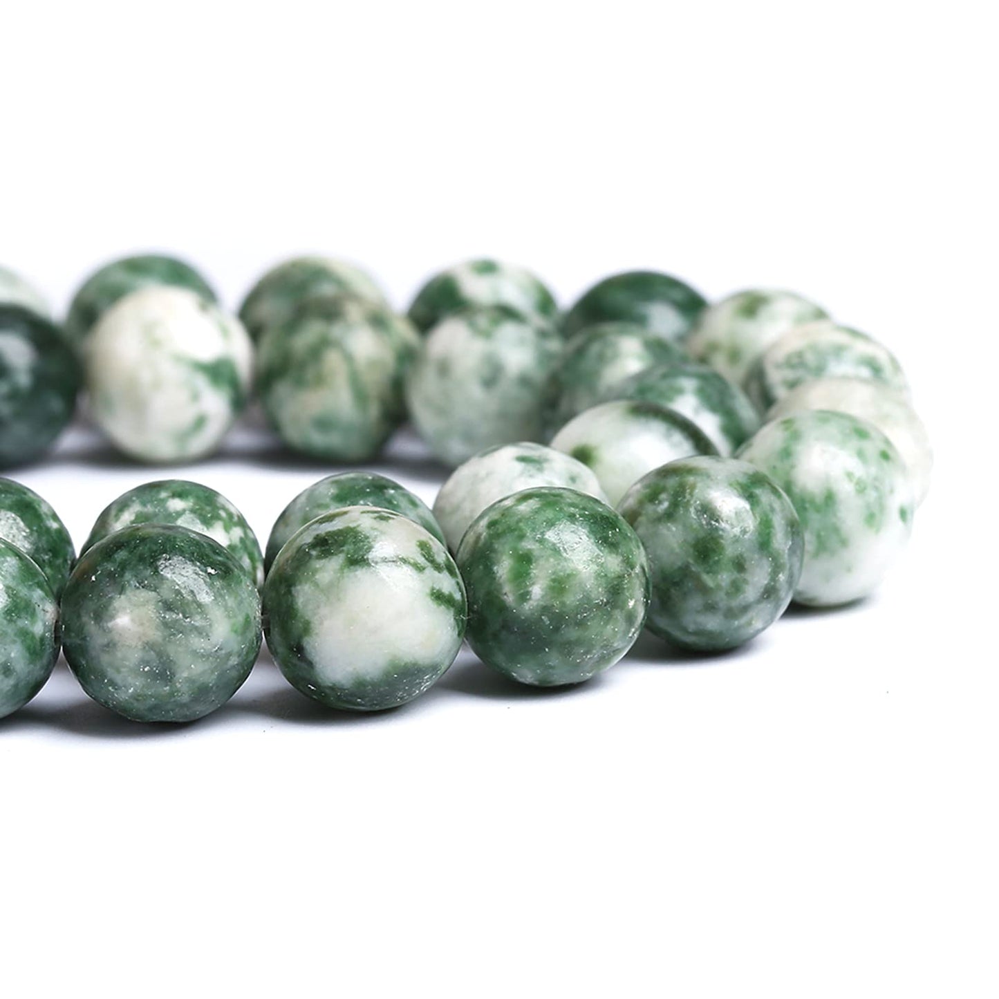 12MM 32PCS Natural Stone Verdant Jasper Loose Beads for Jewelry Making DIY Bracelet