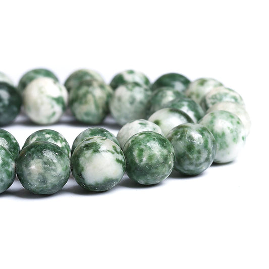 10MM 38PCS Natural Stone Verdant Jasper Loose Beads for Jewelry Making DIY Bracelet