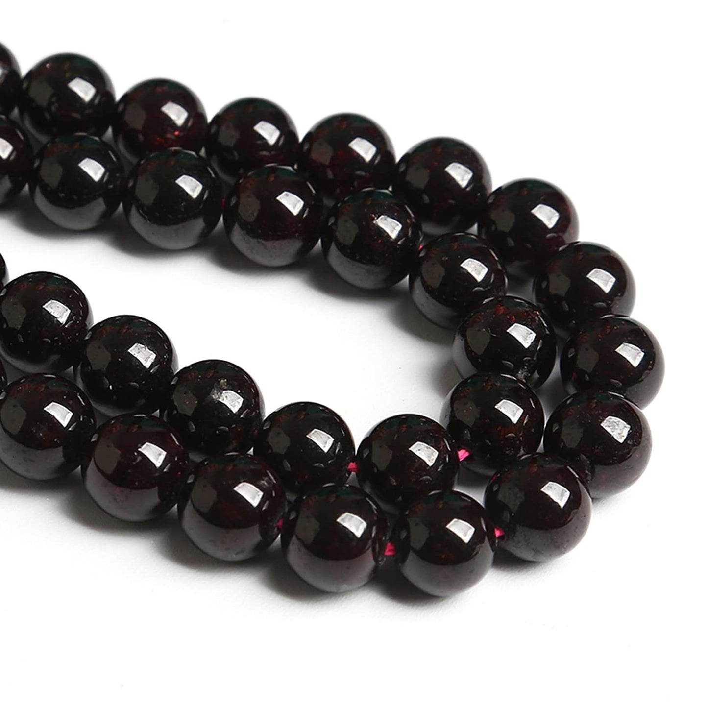 10MM 36PCS Natural Garnet Gemstone Loose Beads for Jewelry Making DIY Bracelet Crystal 1 Strand